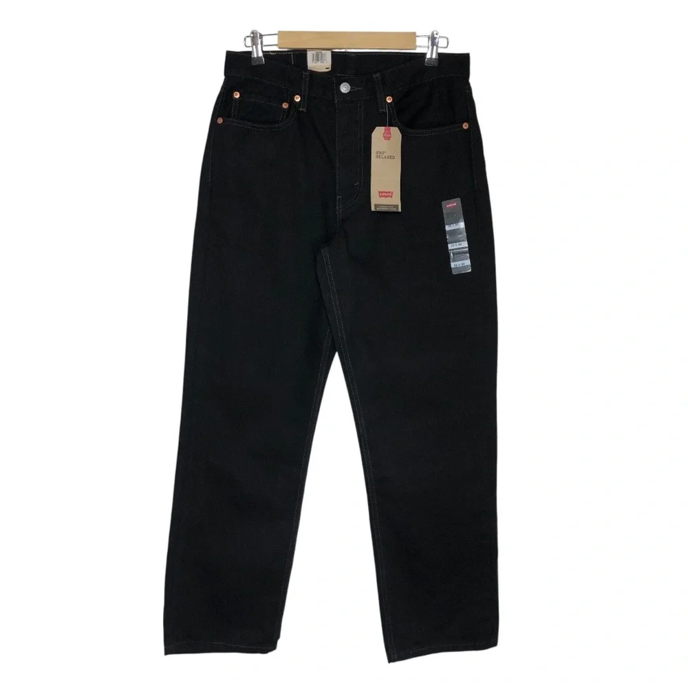 Levi’s 550 Cotton Black Relaxed Fit Tapered Leg Jeans 32 x 30